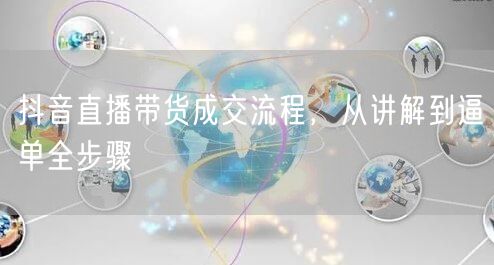 抖音直播带货成交流程，从讲解到逼单全步骤
