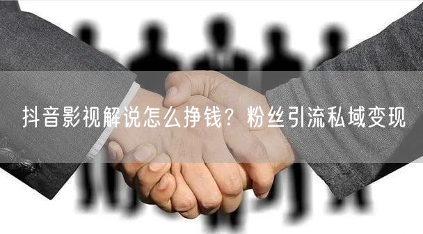 抖音影视解说怎么挣钱？粉丝引流私域变现